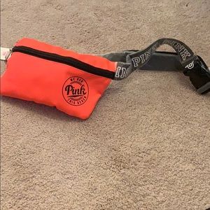 Pink brand fanny pack